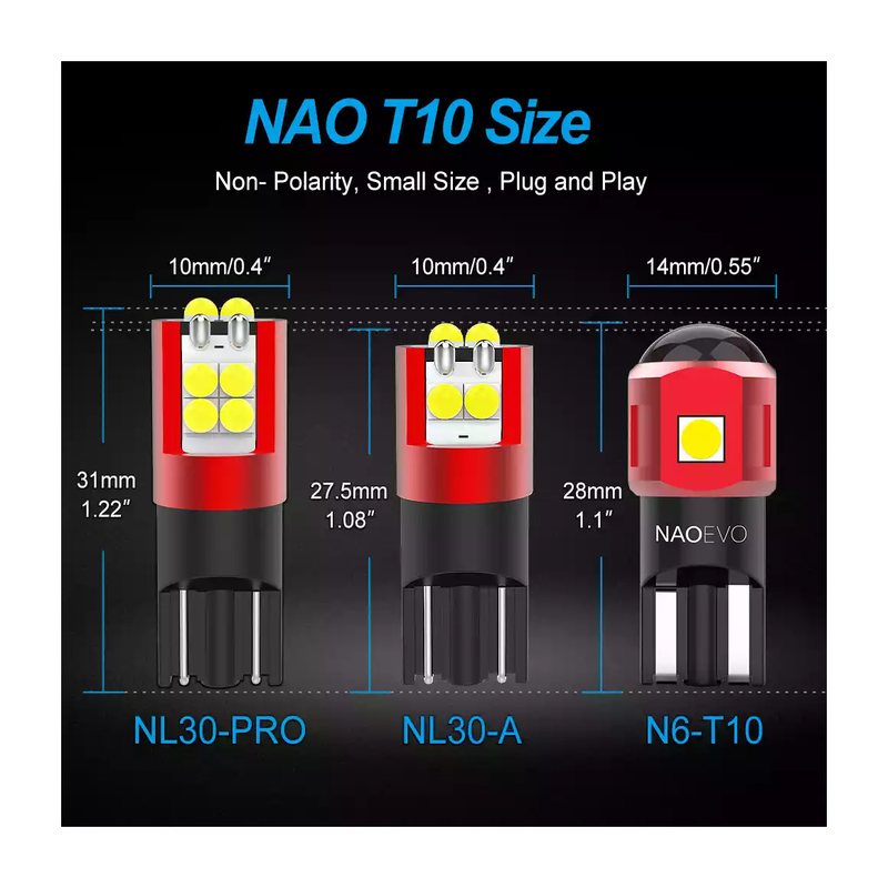 Ampoules LED T10/W5W NL30-B 6W DC9-32V - image secondaire