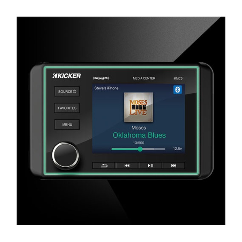[BATAUD14317] Autoradio marine KM Bluetooth USB FM AUX 2 Zones SiriusXM NMEA Kicker 139,7*88,9*33mm E76,2*127mm KI-46KMC5 - image secondaire