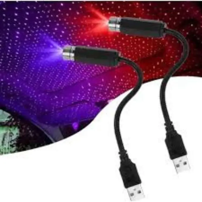 Mini projecteur Rouge et Bleu pour toit de voiture USB DL-CD0028