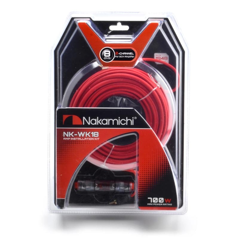 Kit câblage 8GA 2Ch Nakamichi NM-NKWK18