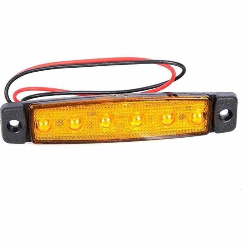 Feux de gabarit pour camions  088E-6 DC12/24V Orange