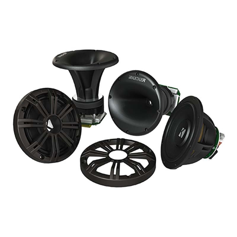 Haut-parleurs éclatés marine 400W 16,5Cm 4ohms Kicker KI-41KMS674C