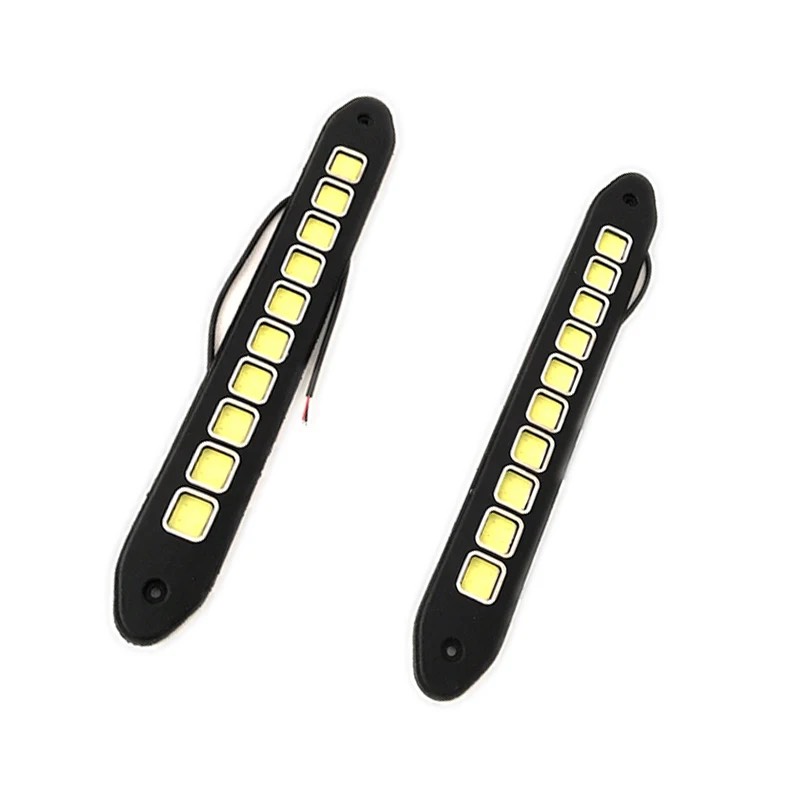 Feux de jour souple COB DC12/24V Blanc