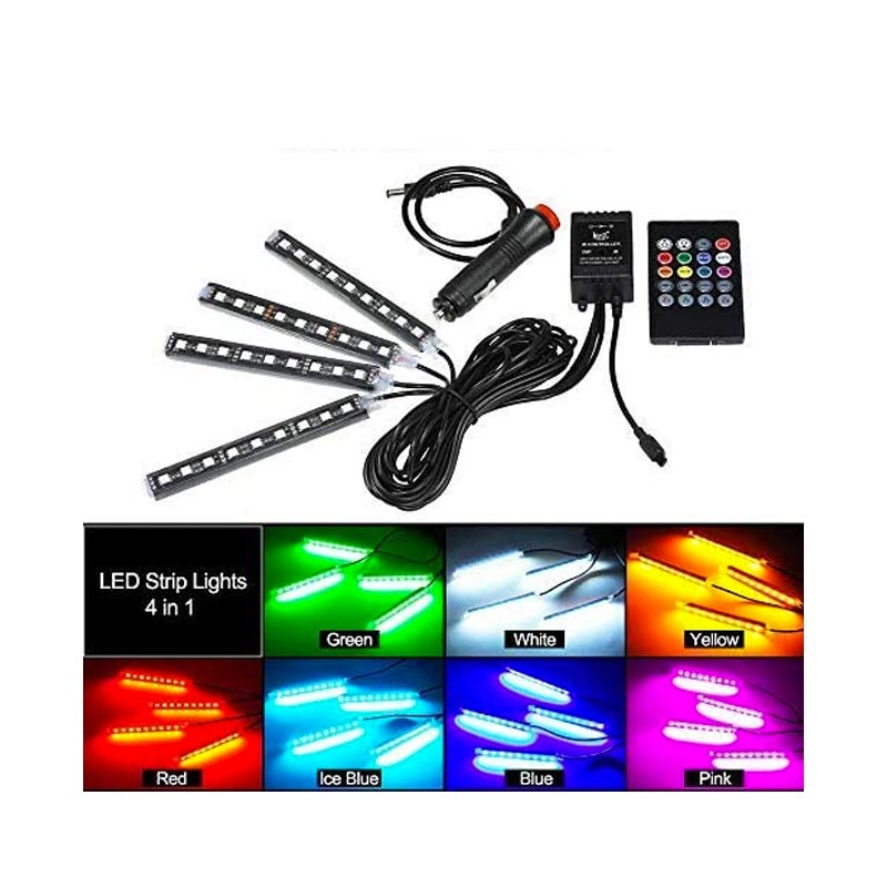 Kit éclairage RGB intérieur 4x9LED avec contrôleur audio DC12V (copie)