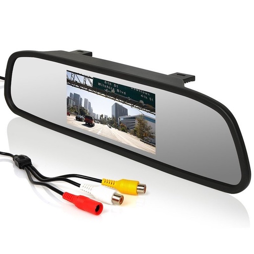 Écran retroviseur 4,3" polarisé pour caméra de recul DC12/24V