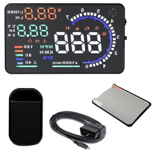 [AUTALARM52937] Afficheur tête haute LED avec prise ODB 131*77*14mm DC12V