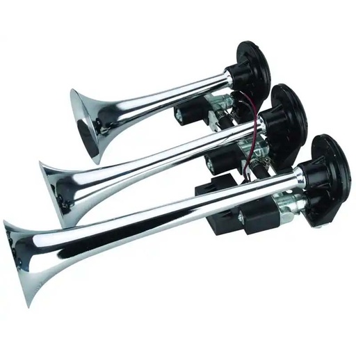 [AUTKLAX52197] Klaxon à Air 3 trompes Metal Chrome DC24V DLGT-306