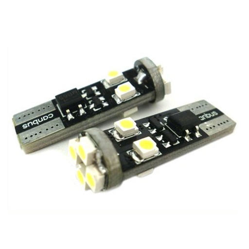 [AUTLED52449] Ampoules LED T10 8SMD3528 Canbus Blanc