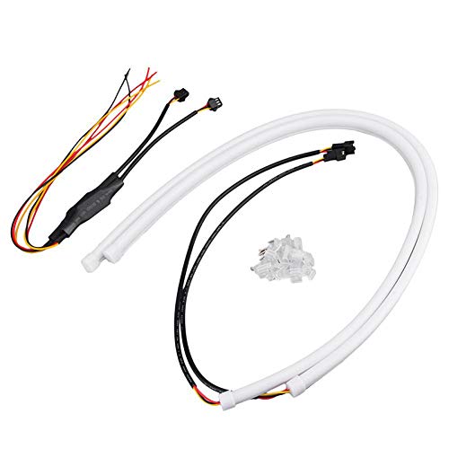 [AUTNÉON52999] Néon tube flexible feux de jour et clignotant LED 85cm DC12V Blanc/Orange