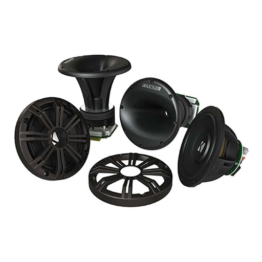[BATAUD70214] Haut-parleurs éclatés marine 400W 16,5Cm 4ohms Kicker KI-41KMS674C