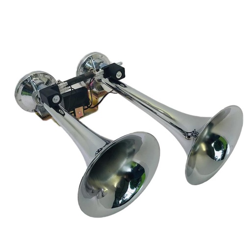 [AUTKLA55051] Klaxon à Air CGV 2 Trompes Métal Chrome DLGY-108-2