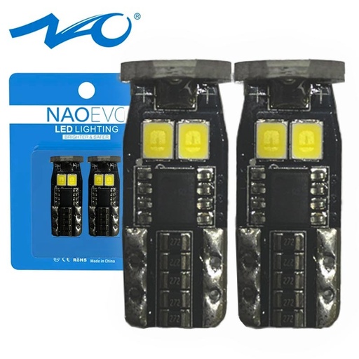 [AUTLED55402] Ampoules LED T10 W5W 2SMD3030 Blanc 6000K DC12V (copie)