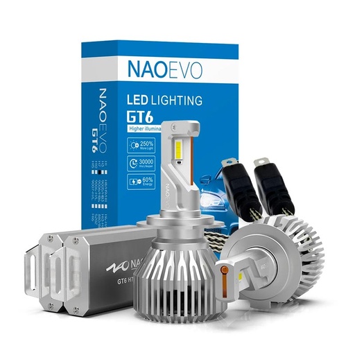 Kit LED H7 6500K GT6 65W 9000Lm DC9-16V (copie)