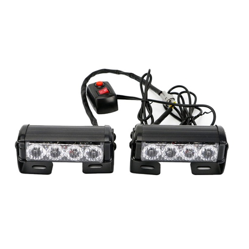 [AUTGYR55716] Flasher calandre 2LED 8W 8modes 6000K DC12V LB1201TL