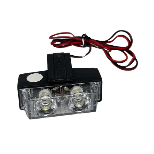 [AUTGYR58052] Flasher calandre 2LED 6W 18modes Blanc commande DC12V LB1001-1A (copie)